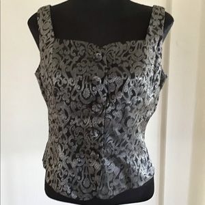 Black and Silver Vest